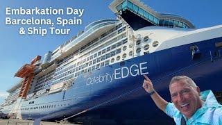 Celebrity Edge Day 1 Embarkation Day Process from Barcelona, Spain and a tour of the ship.