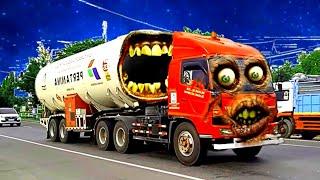 Wow.. Wadidaw.. !!! Pertamina Trucks Carry Babies, Joget Leg Trucks, Bald Buses, Brondol Trucks