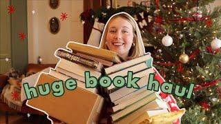 HUGE christmas book haul & unboxing  (I bought myself all the books lol)