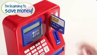 Learning Resources Pretend & Play Teaching ATM Machine Bank - Kids Learning How to Save Money