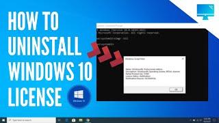 How to uninstall windows 10 product key