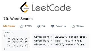 LeetCode Word Search Solution Explained - Java