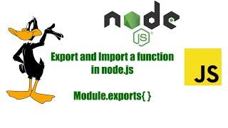 Export and Import a function in node.js | Learning Javascript and node.js the developers way