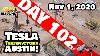 Tesla Gigafactory Austin 4K  Day 102 - 11/1/20 -Terafactory Texas -  Giga Texas is an ASSKICKER!