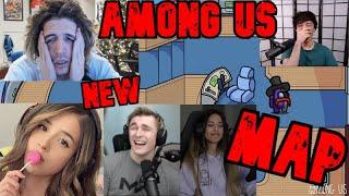 AMONG US NEW MAP REACTION - XQC , VALKYRAE , LUDWIG and more - The Game Awards 2020