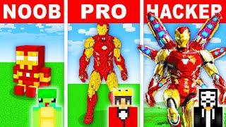 NOOB vs PRO: IRON MAN BASE Build Challenge in Minecraft!