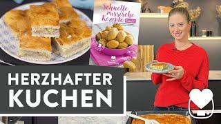 Herzhafter Kuchen mit Kartoffeln und Hackfleisch | Russischer Pirog / Thermomix / ThermoTasty