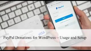 PayPal Donation WordPress Buttons - Usage and Setup