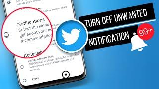 How to Turn off Recommended Notification on Twitter Account | Stop Unwanted Notification On Twitter