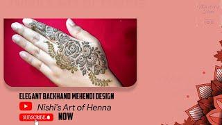 "Elegant & Stylish Backhand Mehendi Design | Unique Henna Art Tutorial | 𝒩𝒾𝓈𝒽𝒾'𝓈 𝒜𝓇𝓉 𝑜𝒻 𝐻𝑒𝓃𝓃𝒶"