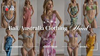 ASMR Bali/Australia Clothing Haul  (resort wear, accessories, etc)