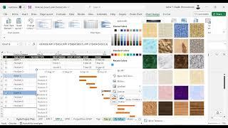 PMP: CHARTS  Gantt chart in Excel Vid 1