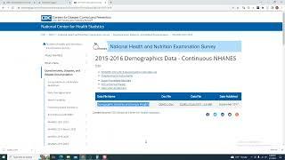Earn Dataset Medals on Kaggle!  How to get data from the CDC NHANES survey