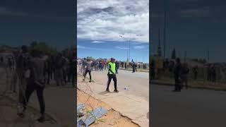 The TUT Student eMalahleni Campus march to the Witbank Police Station ends as students turns violent