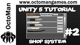 Unity 5 Tutorial: Shop System #2 - GUI Fix & Weapon Shop1