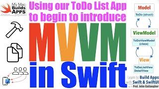 Ch. 5.6 A First Look at MVVM in SwiftUI (part of the ToDo List app tutorial)