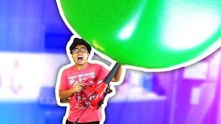 EXPLODING A GIANT BALLOON!