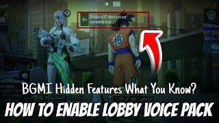 Lobby Exclusive Voice pack || Features Voice pack bgmi/PUBG || Hidden Lobby Voice #bgmi #crushzzziyt