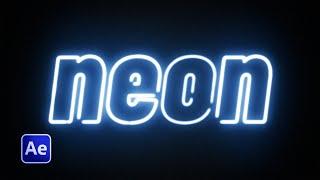 Neon Text Effect in After Effects (No Plugins) | After Effects Tutorial