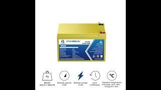 Tycorun 12V 12Ah Lithium iron Deep cycle Lifepo4 Rechargeable Battery