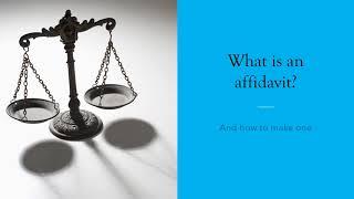 What is an affidavit