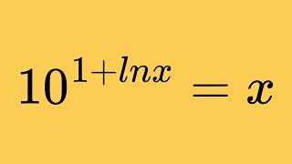 Solving A Nice Ln Equation