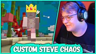 Пятёрка Играет в Custom Steve Chaos На Кристаликсе (Нарезка стрима ФУГА TV)