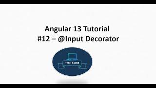 Angular 13 Tutorial #12   @Input Decorator