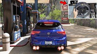 Forza Horizon 5 - VOLKSWAGEN GOLF 8 R | Steering Wheel Gameplay