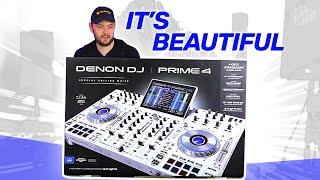 This DJ controller Looks Amazing... Unboxing the Denon DJ Prime 4 - Special Edition White!