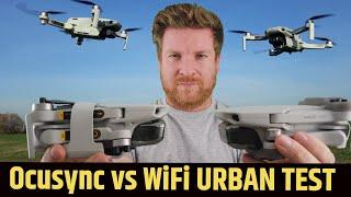 DJI MINI 2 OCUSYNC 2.0 VS MAVIC MINI WIFI URBAN RANGE TEST