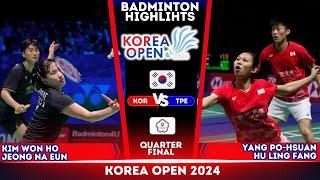 Kim/Jeong (KOR) vs Yang/Hu (TPE) | Korea Open 2024 QF Badminton