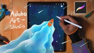 How to Draw in Procreate Gal Shir Style | Ipad Pro 2020 | How to design a poster in Procreate