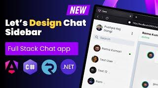 Designing a Beautiful Sidebar | Angular 19 & .NET 9 SignalR Chat App