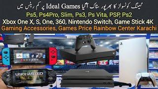 Ps5 Ps4Pro Slim Ps3 PsVita PSP Xbox OneX 360 Switch Gamestick Price Rainbow Center Karachi Pakistan