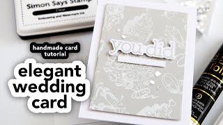 An elegant handmade wedding card idea #weddingcards