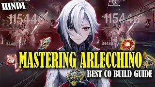 [HINDI] MASTERING ARLECCHINO : Perfect Arlecchino Build with Best Artifacts, Weapons & Teams for F2P