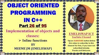 Inline Functions In Implementation of Objects and Classes in C++ OOP
