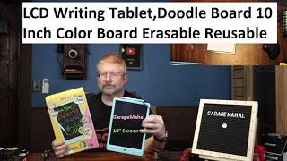 LCD Writing Tablet, Doodle Board 10 Inch Colorful Board Erasable Reusable Electronic Drawing Pad