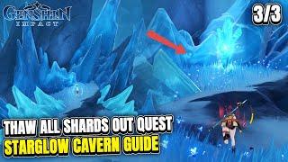 Thaw all the Shards Out Quest 3/3 (Starglow Cavern) Dragonspine Genshin Impact 1.2 Guide