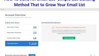 How To Build An Email List- Simple List Building Method That to Grow Your Email List