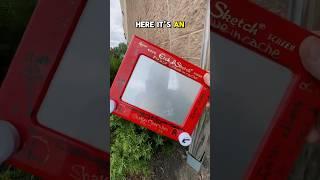 Etch a Sketch Gadget Geocache! #geocaching #geocache #gadgetcache