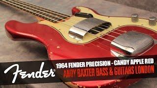 1964 Fender Precision Bass, Candy Apple Red - Andy Baxter Bass & Guitars