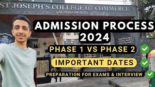 ST. JOSEPHS COLLEGE OF COMMERCE, BANGALORE - ADMISSION PROCESS 2024 | SJCC (Phase 1 vs Phase 2)