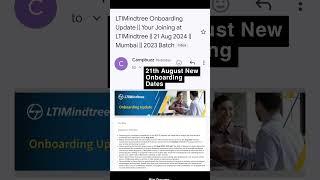 LTIMindtree onboarding update for (2023) batch. #ltimindtree #mindtree #onboarding #lti .