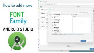 How to add more font families in Android Studio
