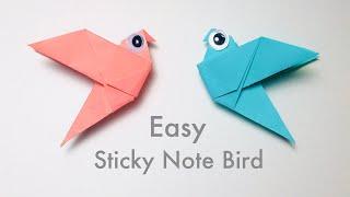 Sticky Note Origami - Bird - Origami Bird Easy - How to make paper bird - DIY Origami Tutorial