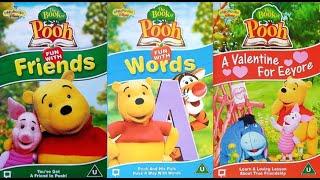 The Book of Pooh - Fun with Friends, Fun with Words and A Valentine for Eeyore (2002-03 UK VHS)