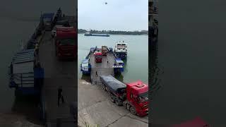 Ferry crossing the river. Safety is the first priority.Short film entertainment #100