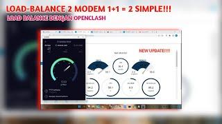 TUTORIAL LOAD BALANCE (LB) DI STB OPENWRT  DUAL MODEM 1+1 = 2 SIMPLE TANPA RIBED (OPENCLASH)